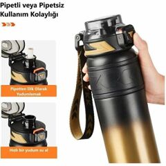 Tkk Çelik Termos 900 Ml T2025  Turuncu