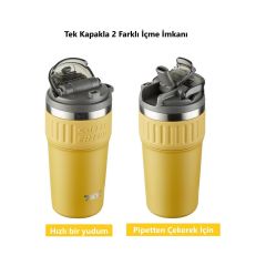 Tkk Çelik Termos Mug 630ML Sarı