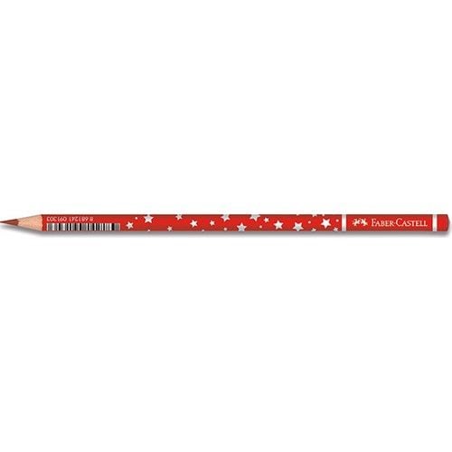 Faber-Castell Başlık Kalemi Yıldız Desenli Kırmızı 1131450001 12 Li (1 Paket 12 Adet)