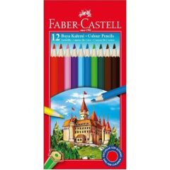 Faber Castel 12 Renk Kuru Boya Kalemi