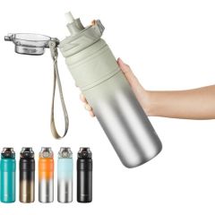 TKK Çelik Termos Matara 900ML Gri Yeşil