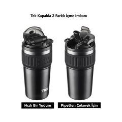 Tkk Çelik Termos Mug 630ML Koyu Gri