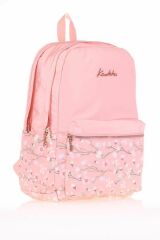 Kaukko Soft Floral Sırt Çantası (somon)