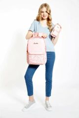 Kaukko Soft Floral Sırt Çantası (somon)