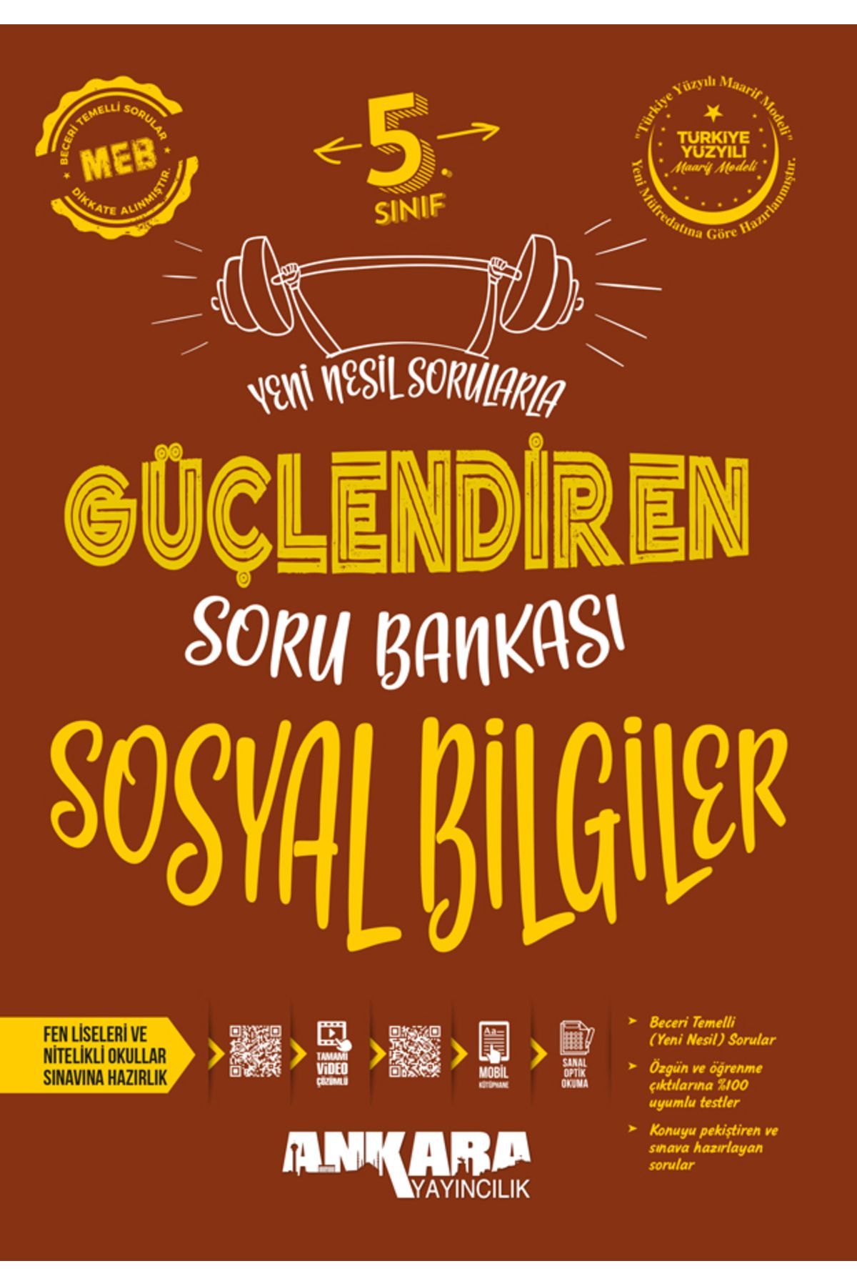 Ankara Yayıncılık 5. Sınıf Sosyal Bilgiler Güçlendiren Soru Bankası