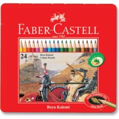 Faber Castell 24 Renk Teneke Kutu Boya