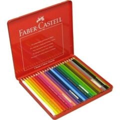 Faber Castell 24 Renk Teneke Kutu Boya