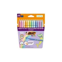 Bic Kıd Couleur Keçeli Boya Kalemi Pastel 12 Renk 520084