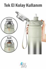 TKK Çelik Termos Matara 500ML Gri Yeşil