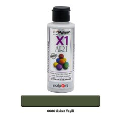 Polisan X1 Art Multisurface Hobi Boyası Asker Yeşili 120 ml.