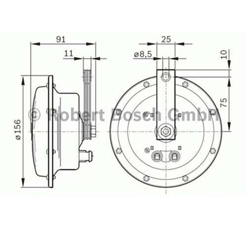 Bosch 0986Ah0203 Korna 400Hz-325Hz 12V