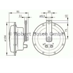 Bosch 0986Ah0203 Korna 400Hz-325Hz 12V