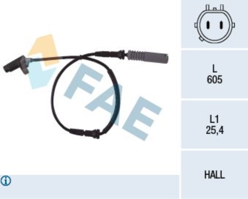 Fae 78042 Sensör Abs E-38 Ön 98-Kadar      3452 1 182 076