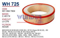 WUNDER WH725 HAVA FİLTRESİ - MERCEDES 124-126-140 KASA 320-350-38