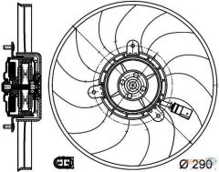 BEHR 8Ew351040-081 Fan Motoru Golf V 2003 Sonrası Golf Vı 2008 Sonrası Jetta Iv 10-