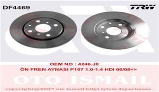 Fren Diski Ön 107 2005 Sonrası 108  2014 Sonrası / C1 2005 Sonrası / Aygo Havalı 250Mm