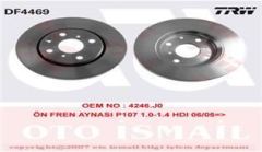 Fren Diski Ön 107 2005 Sonrası 108  2014 Sonrası / C1 2005 Sonrası / Aygo Havalı 250Mm