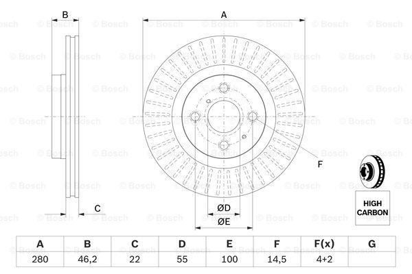 Bosch 9,86479E+42 Fren Diski Yaris
