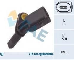 Fae 78064 Tekerlek Hız Sensörü Golf 5-Jetta 3-Passat-T5-T6-Caddy