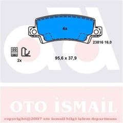 Bosch 0986Tb2416 Fren Balatası Arka Corolla 2003-2007  Vvtı