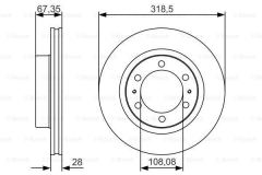 Bosch 0986479R46 Fren Diski Ön [318.5 /28-26 Mm]. Hava Kanallı