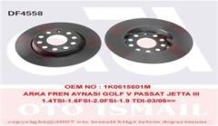 Trw Df4558 Fren Diski Arka Golf V 2003 Sonrası Golf Vı 2008 Sonrası Eos 2006 Sonrası Jetta I
