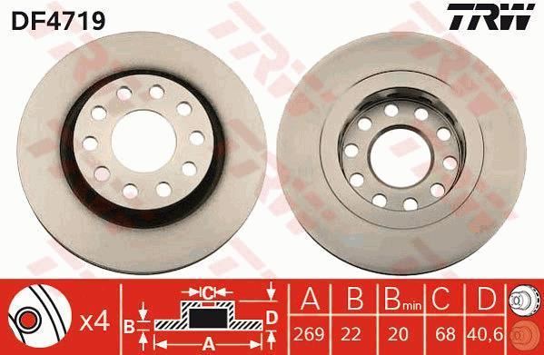 Trw Df4719 Trw Fren Diski Arka Allroad 2002-2005 A6 1