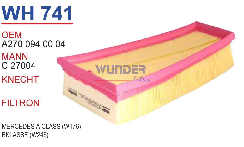 WUNDER WH741 HAVA FİLTRESİ - MERCEDES A CLASS (W176) BKLASSE(W246