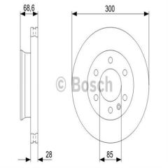 Bosch 0986479R78 Fren Diski Ön Crafter 2006 Sonrası / Sprınter 2006 Sonrası Havalı