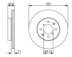 Bosch 0986479R80 Fren Diski Ön Cıvıc V 91-95 / 25 1999 Sonrası 45 1999 Sonrası 200
