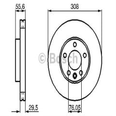 Bosch 0986479R84 Fren Diski Ön Touareg 7L 2002 Sonrası Transporter T5 03-