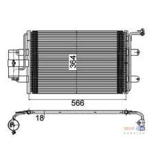BEHR 8Fc351036-381 Klima Radyatörü Golf Iv 1997 Sonrası Bora 1998 Sonrası / A3 96-