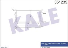 Kale 351235 Radyatör 1996 Sonrası Corsa B Combo 1.4 8V C14Nz -Ac