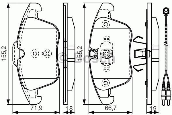 Bosch 0986Tb3201 Fren Balatası Ön 407 2004 Sonrası 508  2010 Sonrası / C5 08-