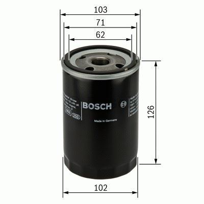 Bosch 0986Tf0087 Yağ Filtresi Starex H100 / L200 L300 Pajero 2.5D