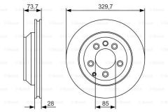 Bosch 0986479S20 Fren Diski Arka Touareg 7L 2002 Sonrası Touareg 7P  2010 Sonrası /