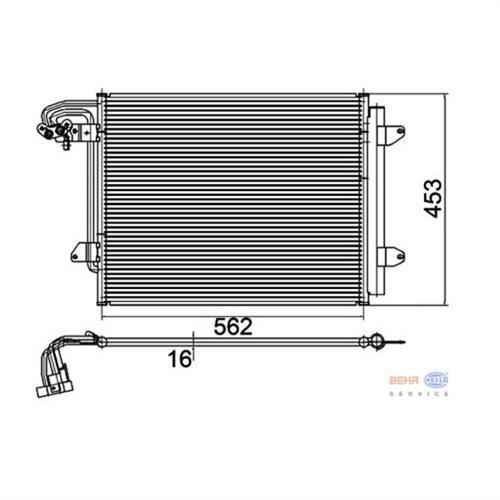 BEHR 8Fc351301-051 Klima Radyatörü Caddy Iıı 2004 Sonrası Touran 03-