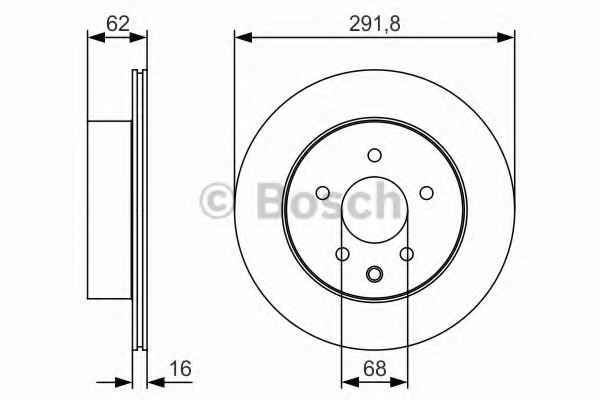 Bosch 0986479S31 Fren Diski Arka Koleos 2008 Sonrası / 300Zx 2003 Sonrası Qashqaı 0