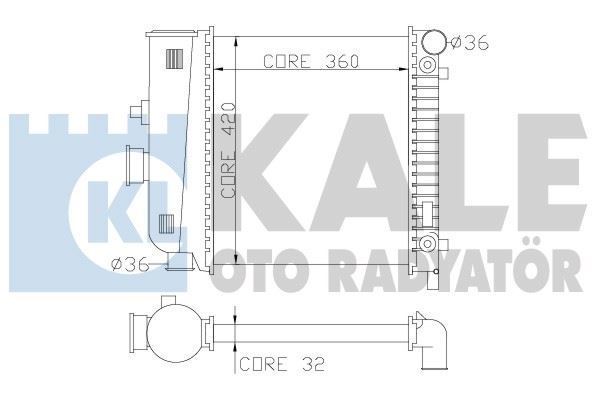 Kale 351400 Su Radyatörü 200C 180C 200C 220C 230E 200E 230 360X41