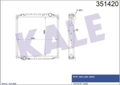 Kale 351420 Radyatör Al/Brz Man L2000-M2000 Radyatör 590×610×56