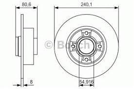 Bosch 0986479S37 Fren Diski Arka Clıo Iıı 2005 Sonrası Megane Iı 2002 Sonrası Modus