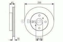 Bosch 0986479S46 Fren Diski Ön Yarıs 99-05  Havalı 235Mm