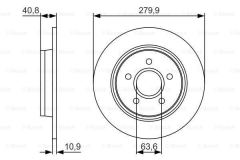 Bosch 0986479S49 Fren Diski Arka Cmax  2007 Sonrası Focus Iı 2004 Sonrası / S40 04-