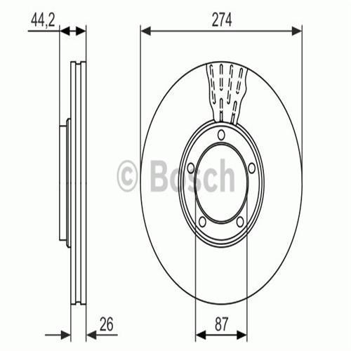 Bosch 0986479S79 Fren Diski Ön Starex Ym 03-08 H100 Kamyonet 04-1