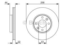 Bosch 0986479S90 Fren Diski Ön Zoe  2012 Sonrası Kangoo Iı 2008 Sonrası Captur  2013 Sonrası /