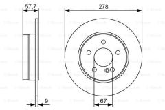 Bosch 0986479S96 Fren Diski Arka Mercedes C Serısı 09-