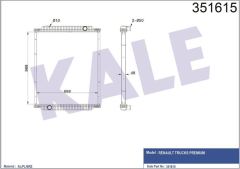 Kale 351615 Radyatör Al/Pl/Brz Renault Trucks Premıum Radyatör 96