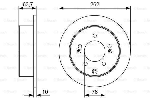 Bosch 0986479W12 Fren Diski Ön İ30 2.0 I 09-9