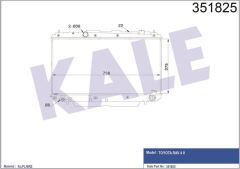 Kale 351825 Radyatör Toyota Rav 4 Iı 2.0 D4D 01=-