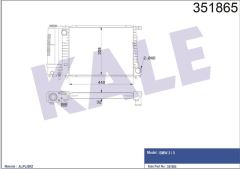 Kale 351865 Radyatör Bmw 3 E36 90=- / 5 E34 89=-95